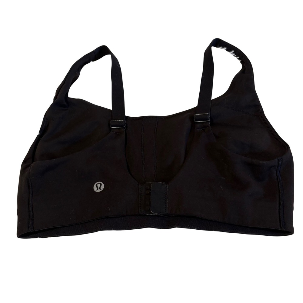 Lululemon Sports Bra Womens Size 2 Black Adjustable Hook and Eye Closure Active